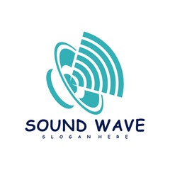 Sound wave logo design concept vector. Sound wave illustration design