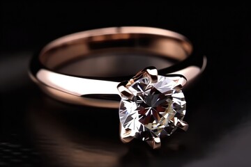 premium wedding ring jewelry photography with precious stone generative ai