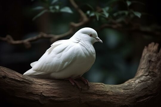 Peaceful white bird picture. Generative AI