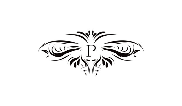 Abstract Floral Design Logo P