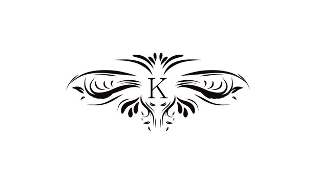 Abstract Floral Design Logo K