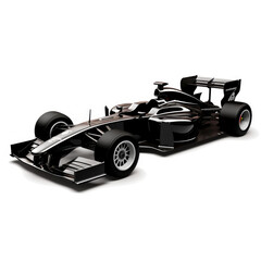 black racing car	