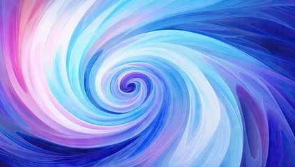 Wall murals Fractal waves a stylized image showing brightly colored swirl Generative AI