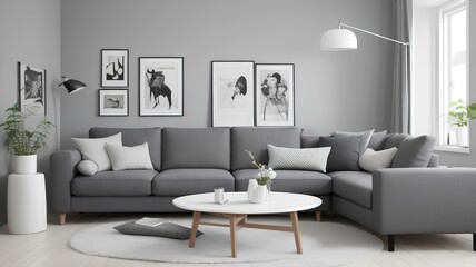 Minimalist Modern Scandinavian Home Living Room Interior Design