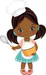 Vector Cute Little Chef Baking