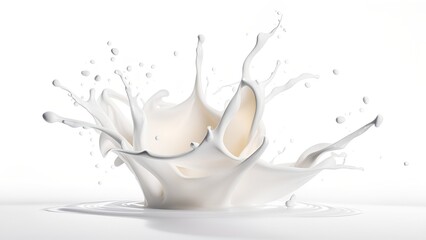 Splash milk, pour or swirl it with realistic drops