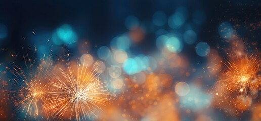Fototapeta premium A mesmerizing display of fireworks lighting up the night sky