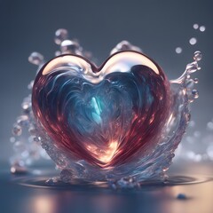 heart shaped water