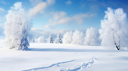 Obraz na płótnie Canvas Winter forest landscape