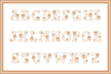 Versatile Collection of Skull Alphabet Letters for Various Uses