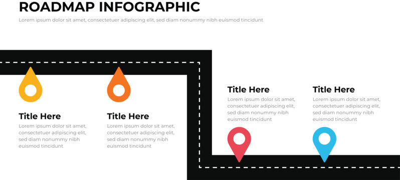 Road map and route isolated inforgraphic template