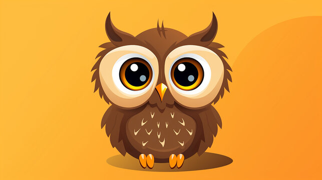 Simplified Vector of Owl Chick