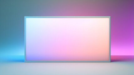 Opal Crystal Creative Abstract Geometric Frame. Textured photorealistic mount. Abstract Bright Surface Geometrical Horizontal Background. Ai Generated Photo frame with copy space.