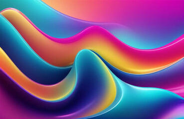 Abstract Colorful wave glass effect  background