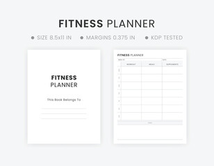 Weekly fitness planner template good notes 7 days. Daily workout plan