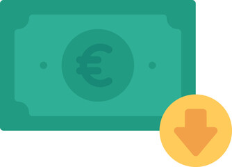 euro decrease icon