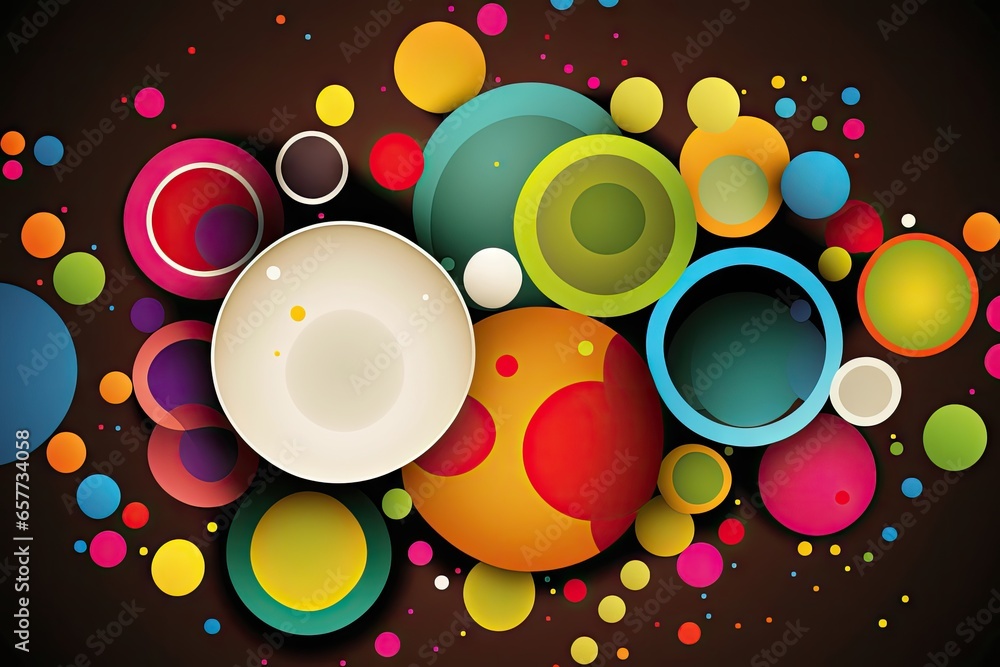 Poster abstract colorful background with circles