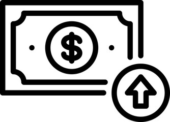 dollar increase icon