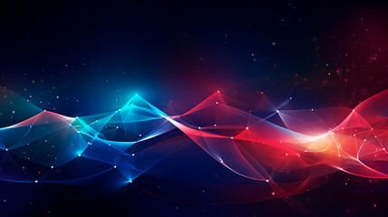 abstract polygonal space low poly dark background with connecting dots and line