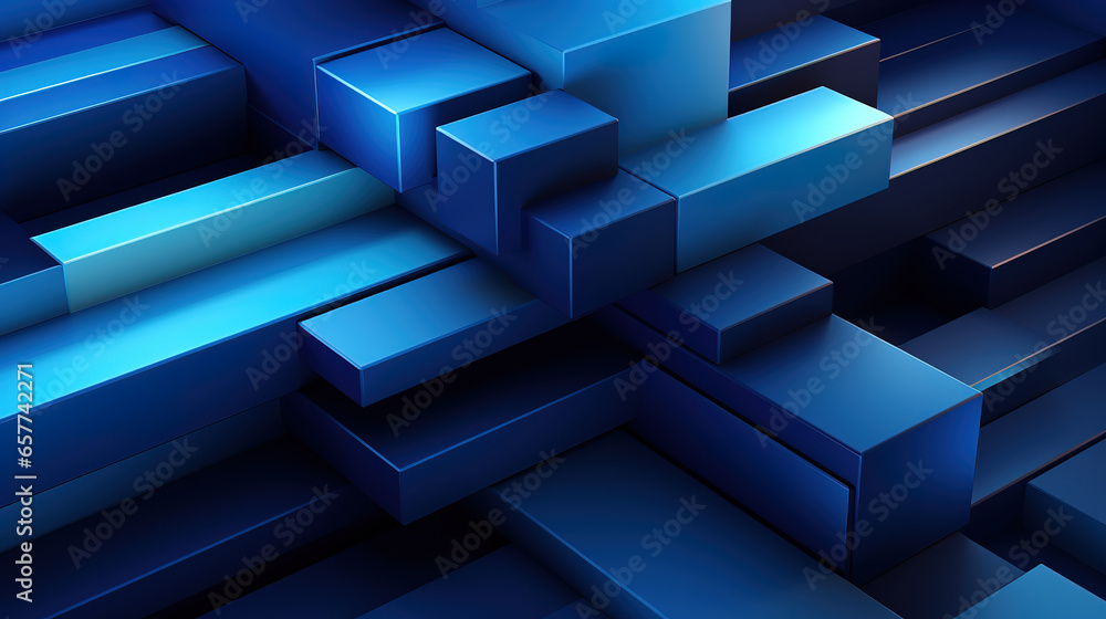 Poster abstract futuristic background with blue lines. generative ai