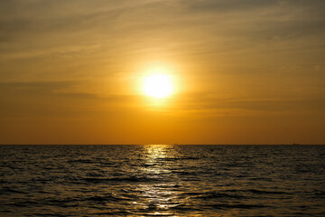 sunset over the sea