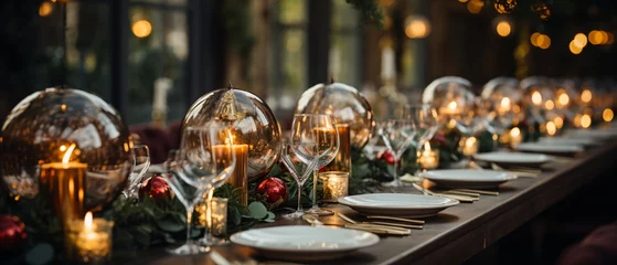 Foto op Plexiglas Wooden table setting and decoration for meal time © Adobe Contributor