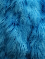 Blue Fur Creative Abstract Texture Wallpaper. Photorealistic Digital Art Decoration. Abstract Realistic Surface Vertical Background. Ai Generated Vibrant Pattern.