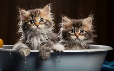 kitten bathe