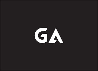 ga letter logo and monogram design