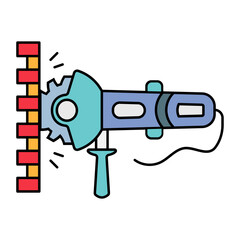 Side or  polishing Machine vector color icon design, Handyman Services symbol, House Repairing sign, Civil Engineering and Building Contractor stock illustration, Angle Grinders concept