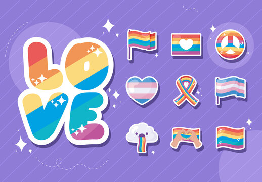 Pride Day Sticker Sets