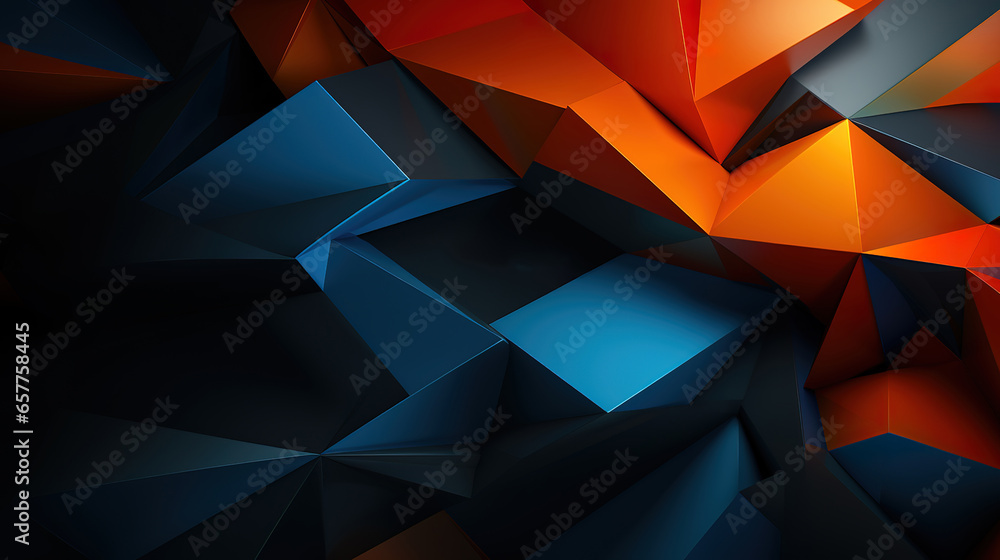 Poster abstract color polygon background design, abstract geometric origami with gradient. generative ai
