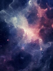 Naklejka premium Galaxy Creative Abstract Texture Wallpaper. Photorealistic Digital Art Decoration. Abstract Realistic Surface Vertical Background. Ai Generated Vibrant Pattern.