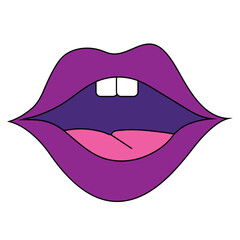 Psychedelic Mouth Illustration