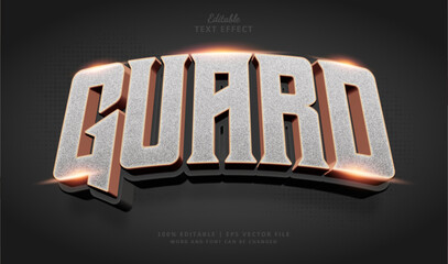 Guard Editable Text Effect Style esport 3d luxury gold