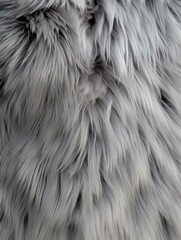 Grey Fur Creative Abstract Texture Wallpaper. Photorealistic Digital Art Decoration. Abstract Realistic Surface Vertical Background. Ai Generated Vibrant Pattern.