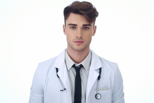 photo of  young doctor or nurse wearing medical kit for advert or promotion