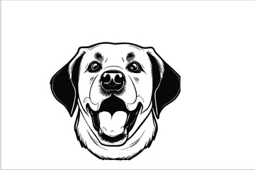 Labradoodle Dog Head: A Detailed Vector Illustration Celebrating This Playful Breed