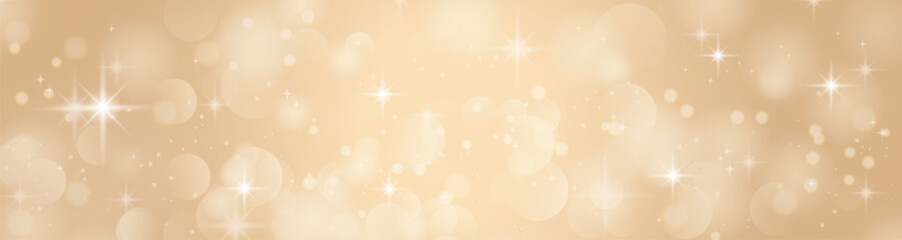 シャンパンゴールドのキラキラ背景。