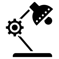 Cog Lamp Icon