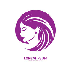 Abstract Woman Profile Icon Vector Art logo icon silhouette vector isolated design