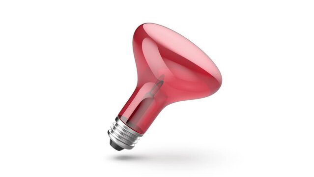 Infrared light bulb on white background