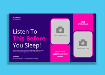 Video thumbnail and banner design for motivational speaker video tutorials