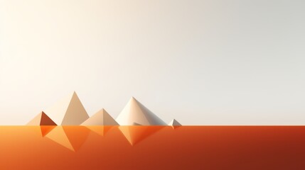 3d minimal style colorful geometry form composition on plain color background with copyspace creative backdrop template background for advertiement