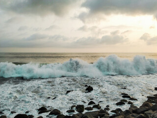 waves on the beach