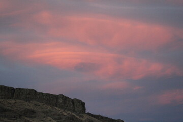 sunset over the mountains