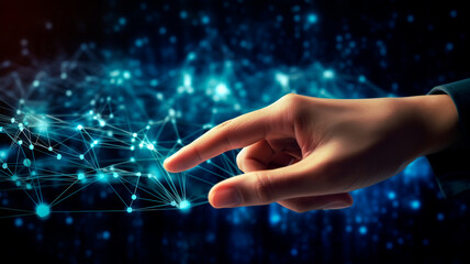 businessman using a network connection