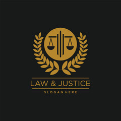 LAWYER AND JUSTICE VECTOR LOGO WITH NEW IDEA