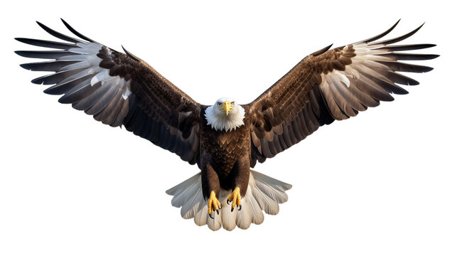 American eagle or Bald eagle on a transparent background. Eagle on a transparent background