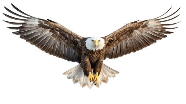 American eagle or Bald eagle on a transparent background. Eagle on a transparent background